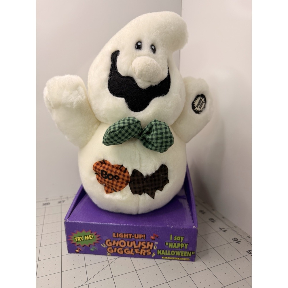 Dan Dee Ghoulish Gigglers Ghost Plush Light Up Sound Halloween Toy New in Box